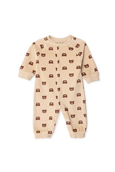 ebebek Hello Baby HelloBaby Erkek Bebek Yenidoğan Kadife Patiksiz Tulum Kadif...