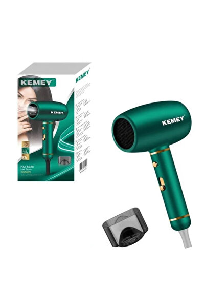 Kemei Travel Hair Dryer, 3000W Power, Ionization, 3 Heat Settings, 2 Speeds, Compact