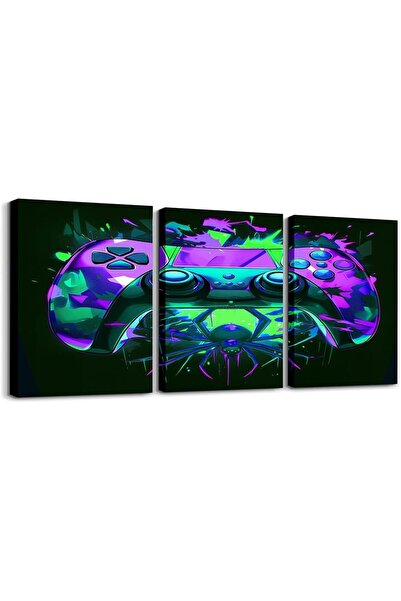ALAYRA International Framed Video Game & Football Wall Art Set of 3 – Gamer R...
