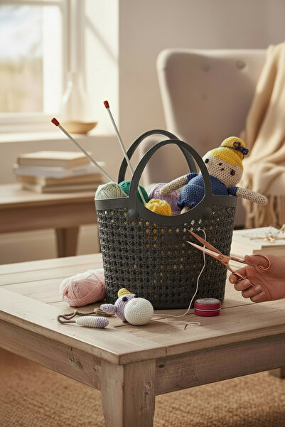 Milenay Silicone Flexible Multi-Purpose Basket, Bag Organizer, Suitable for Indoor and Outdoor Use