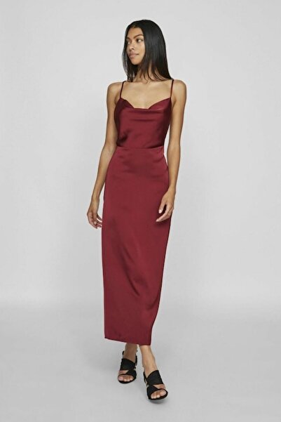 VILA Women's dress, Vila, maxi, pink, adjustable straps, open back, size M INTL