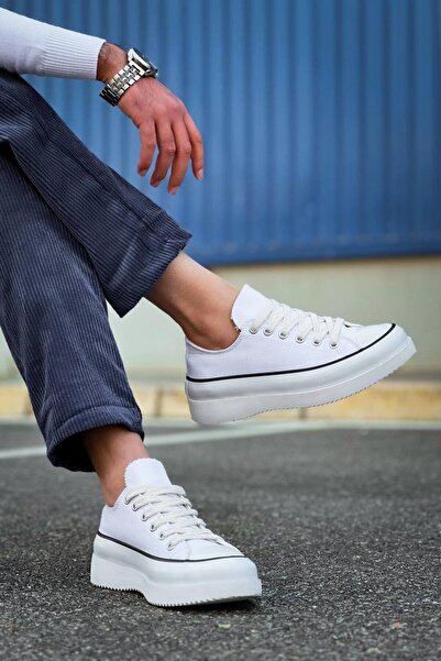 Lucy Shoes Yg-Cx3 Men's Casual Lace-Up Linen Short Sports Sneaker Shoes Kbt - White