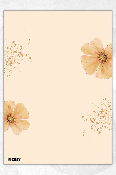 Ficksy Flower Note Paper - A5 Size - 50 Sheets - Notepad - Memopad - Memo Pad - To Do List