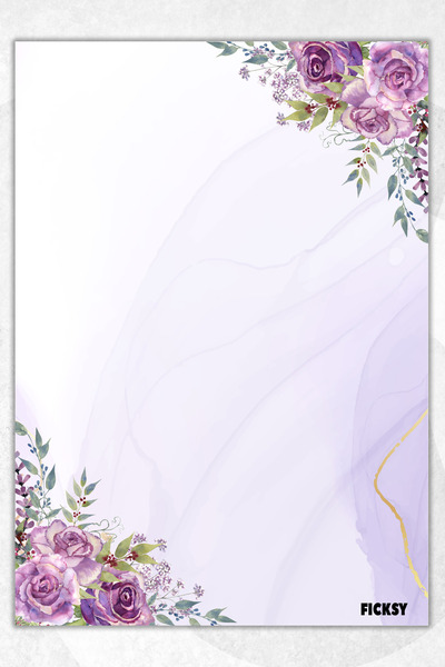 Ficksy Flower Note Paper - A5 Size - 50 Sheets - Notepad - Memopad - Memo Pad - To Do List