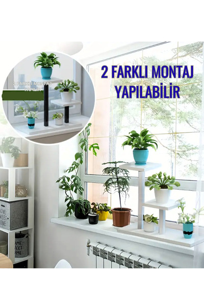 KL HOME MODEL PENCERE KUŞU -METAL ÇİÇEK SAKSI STANDI Ev- Oturma Odası Balkon ...
