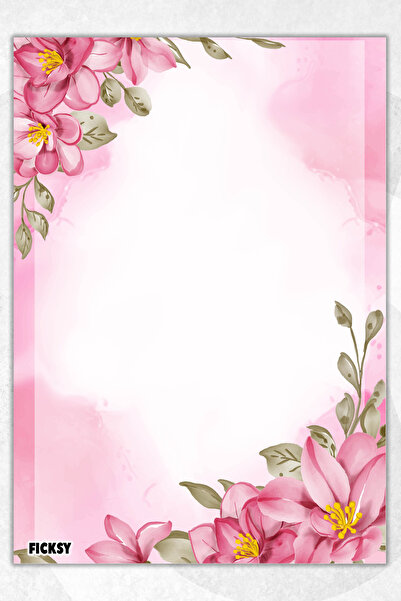 Ficksy Flower Note Paper - A5 Size - 50 Sheets - Notepad - Memopad - Memo Pad - To Do List