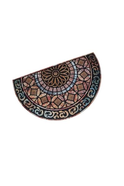 VENITIVO VINDEM CELOR INTELIGENTI VENITIVO entrance mat, non-slip, Mosaic, semi-oval, synthetic & rubber, 75x45x0.5 cm, multicolor