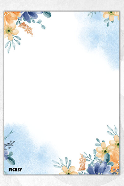 Ficksy Flower Note Paper - A5 Size - 50 Sheets - Notepad - Memopad - Memo Pad - To Do List