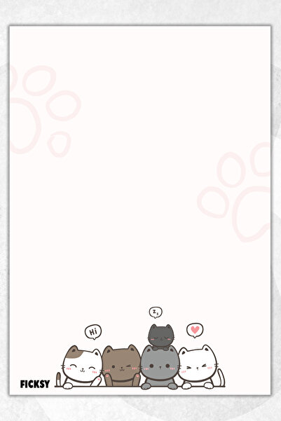 Ficksy Flower Note Paper - A5 Size - 50 Sheets - Notepad - Memopad - Memo Pad - To Do List