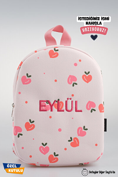 Minilee Tatlı Şeftalicikler – Şeftali Desenli Anaokulu Kreş Çocuk Çantası Kiş...