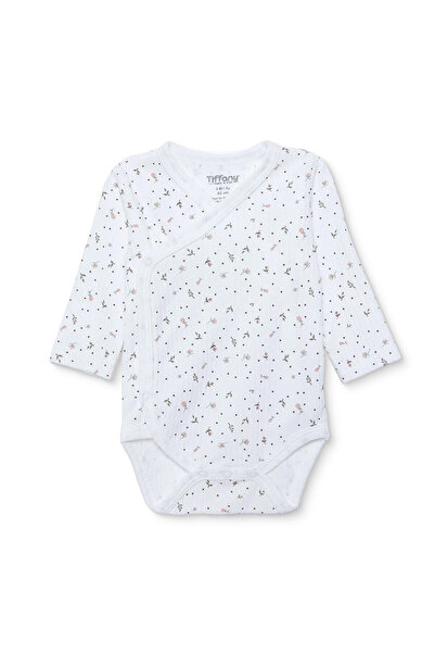 Tiffany Kız Bebek Zıbın Body İnterlok V Yaka Uzun Kol