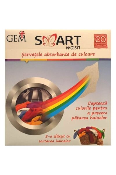 GEM Smart Wash Color Absorbent Sheets, 20 pcs/pack