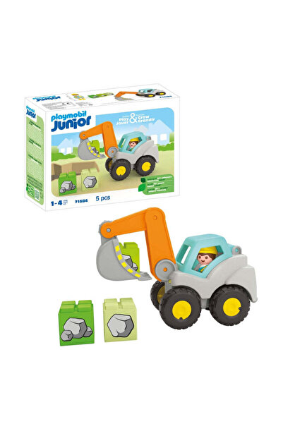 Playmobil Junior - Mobile boom excavator