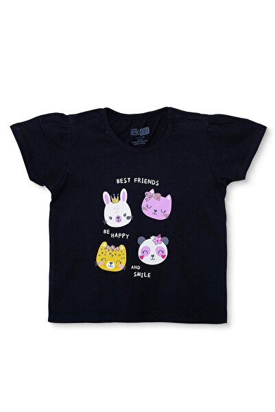 ebebek Hello Baby HelloBaby Kız Bebek Tshirt Süprem Bisiklet Yaka Kısa Kol