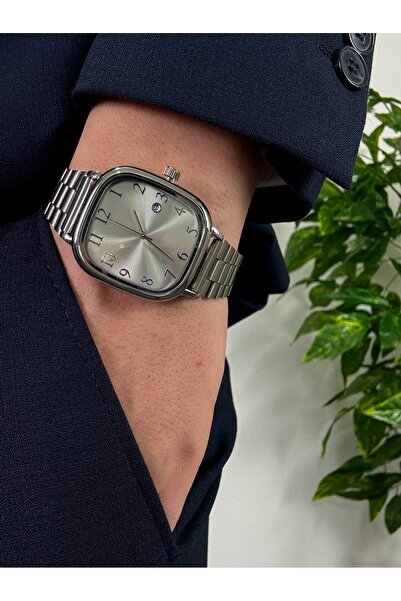 Arvens Vintage White Dial Silver Men's Wristwatch Stainless Steel Band Sturdy Steel Case Does Not Lose Color