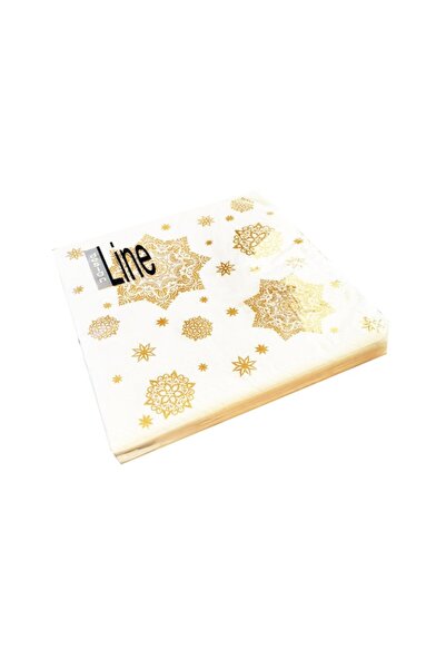 DesignLine Christmas Napkins Table Pack 20 pcs - Golden Stars