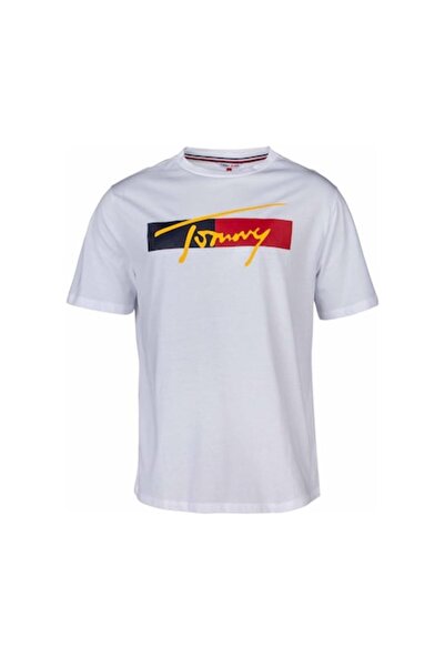 Tommy Jeans Men's Logo T-Shirt, Tommy Jeans, White, Cotton, M