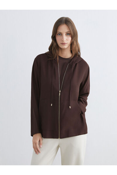 LC Waikiki Rmz Gi̇yi̇m Farkiyla Hooded Women's Cardigan
