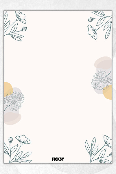 Ficksy Flower Note Paper - A5 Size - 50 Sheets - Notepad - Memopad - Memo Pad - To Do List