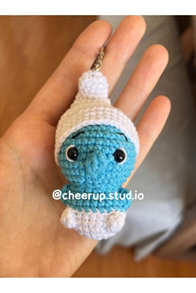 Handmade Amigurumi Şirinler Anahtarlık