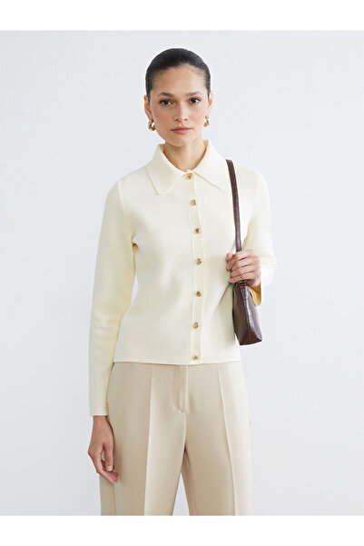 LC Waikiki Guler cămașă Tricotaj de damă Cardigan