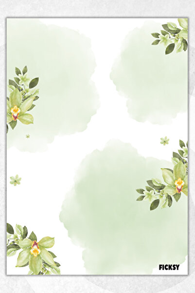 Ficksy Flower Note Paper - A5 Size - 50 Sheets - Notepad - Memopad - Memo Pad - To Do List