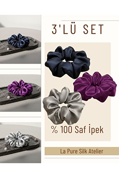 Pure Silk Atelier %100 Saf İpek Saç Tokası - Saç Kırılma Karşıtı Lüks Lastik ...