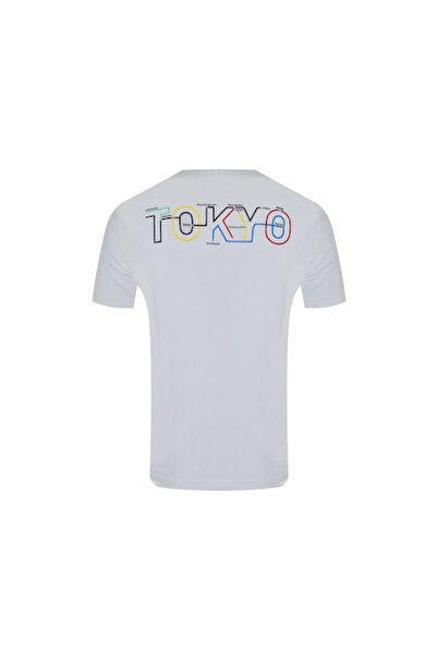 Puma Men's T-Shirt, White, 100% Cotton, Size M