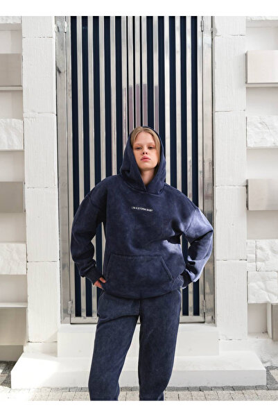 SOLİS MODA Women's Hooded Winter Tracksuit Set 3 Yarn