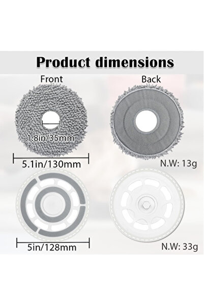 RotRever Roborock Qrevo Compatible Bracket Mop Holder Spare Parts Set-2 Pieces