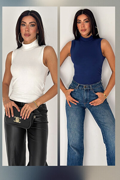 Noa Noa 2-Pack Women's Sleeveless High Neck Basic Bodysuit – Sleek Core