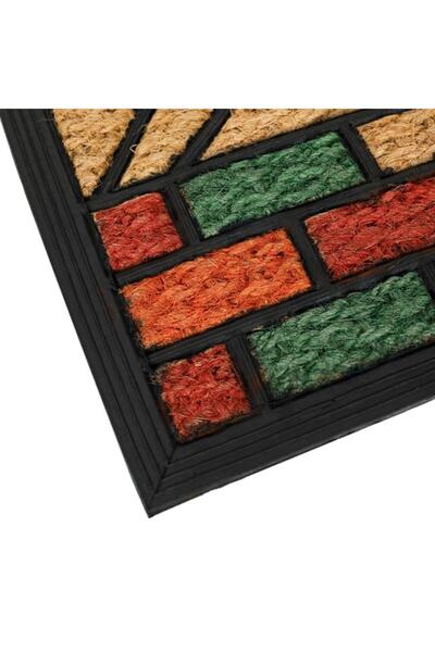 VENITIVO VINDEM CELOR INTELIGENTI VENITIVO Entrance Doormat, 'Bricks' model, coconut coir & rubber, anti-slip, 'Welcome', 60x40x0.8 cm