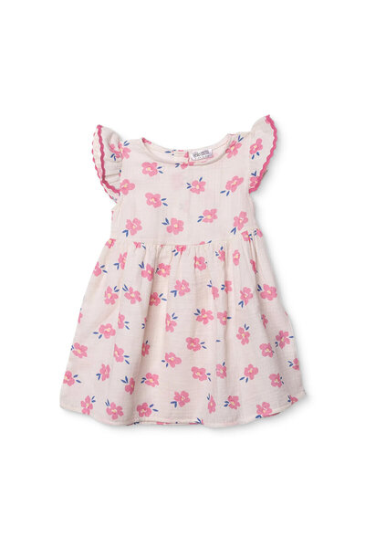 ebebek Hello Baby HelloBaby Kız Bebek Ditsy Flower Elbise Bisiklet Yaka Kısa Kol