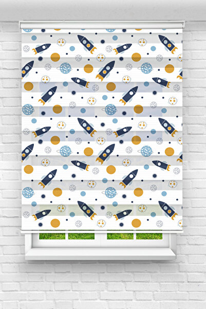 Perdecizade (ENXBOY)FÜZELER DİJİTAL BASKILI ZEBRA PERDE-COCUK ODASI-STOR PERDE