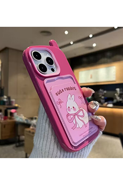 FİŞNEİLETİŞİM حافظة أرنب متوافقة مع هاتف آيفون 16 بروماكس