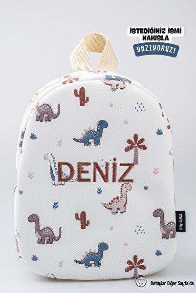 Minilee Minik Dinozorlar – Dinozor Desenli Anaokulu Kreş Çocuk Çantası Kişiye...
