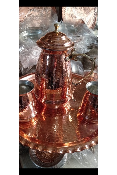 Gulaysenindunyasimardin BAKIR KAPAKLI KIRMIZI DÖVME SÜRAHİ 2 LİTRELİK