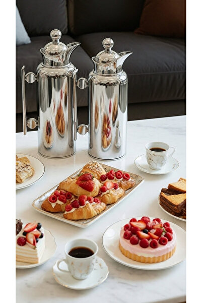 Generic 1 liter/700 ml tea and coffee thermos set