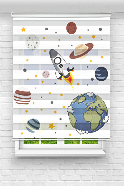 Perdecizade (ENXBOY)FÜZE DİJİTAL BASKILI ZEBRA PERDE-COCUK ODASI-STOR PERDE