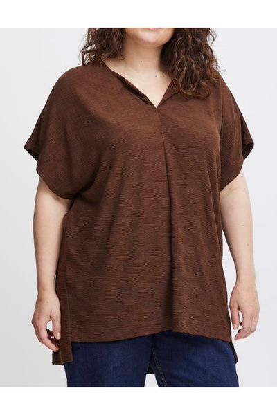 Fransa Curve Blouses, Brown