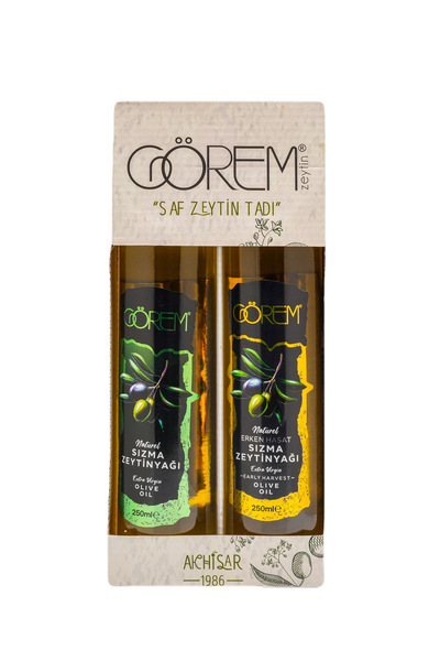 Görem Zeytin Hediyelik Zeytinyağı Paketi (250ml Sızma Zeytinyağı, 250 ml Erke...