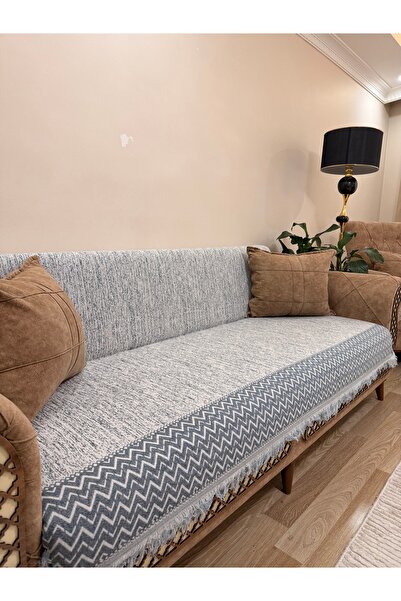 montanahome Seat Cover Luxurious Cotton Zigzag Pattern Non-Slip Double-Sided ...