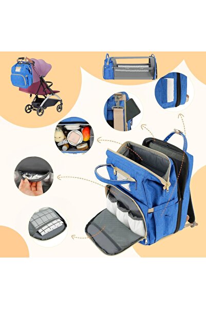 OEM Multifunctional bag for mother and baby, foldable and portable backpack with USB, portable bed