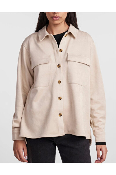 PIECES Jacket, Cream