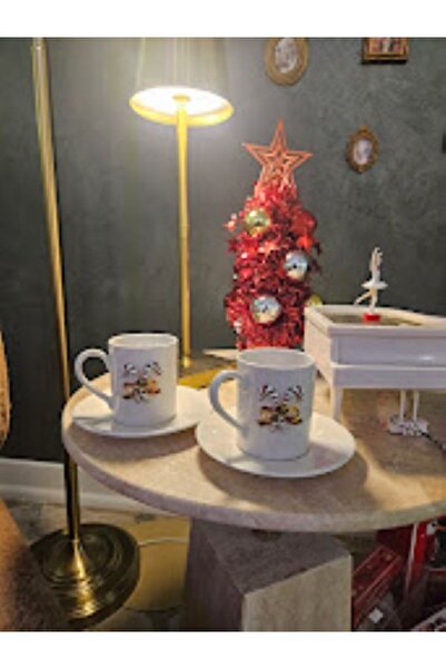 MİMSEGÜN DEKOR İKİLİ BASTON ŞEKER DETAYLI FİNCAN