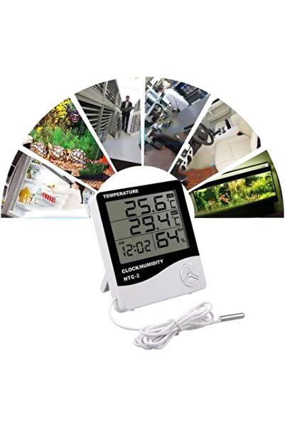 Zet Digital Temperature & Humidity Measurement with External Probe, Clock, Alarm and Calendar