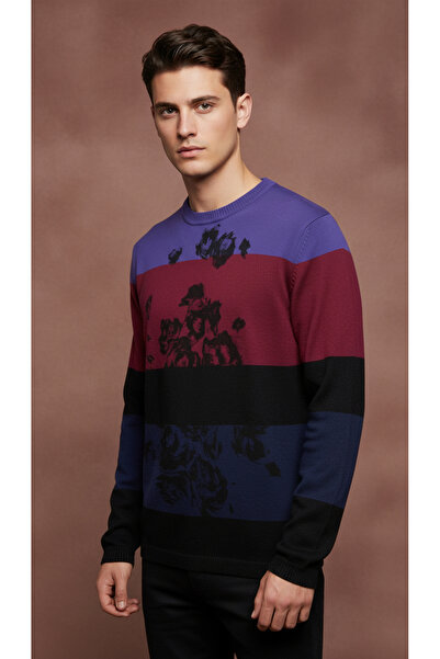 Digz fashion 100% Cotton Colorful Patterned Slim Fit Knitwear Sweater