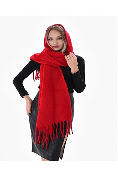 awix Premium Soft Stylish Boucle Scarf Red