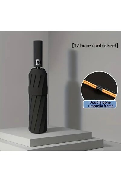 Aslan Otomatik 12 Çift Telli Ekstra Kalın ve Geniş Lüks Şemsiye