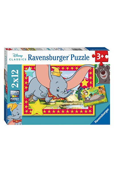 RAVENSBURGER Disney Animals Puzzle, 2X12 Pieces
